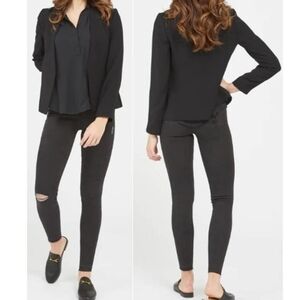 ❤️ SPANX HIGH RISE DISTRESSED SKINNY ANKLE JEANS, SMALL (2 - 4)